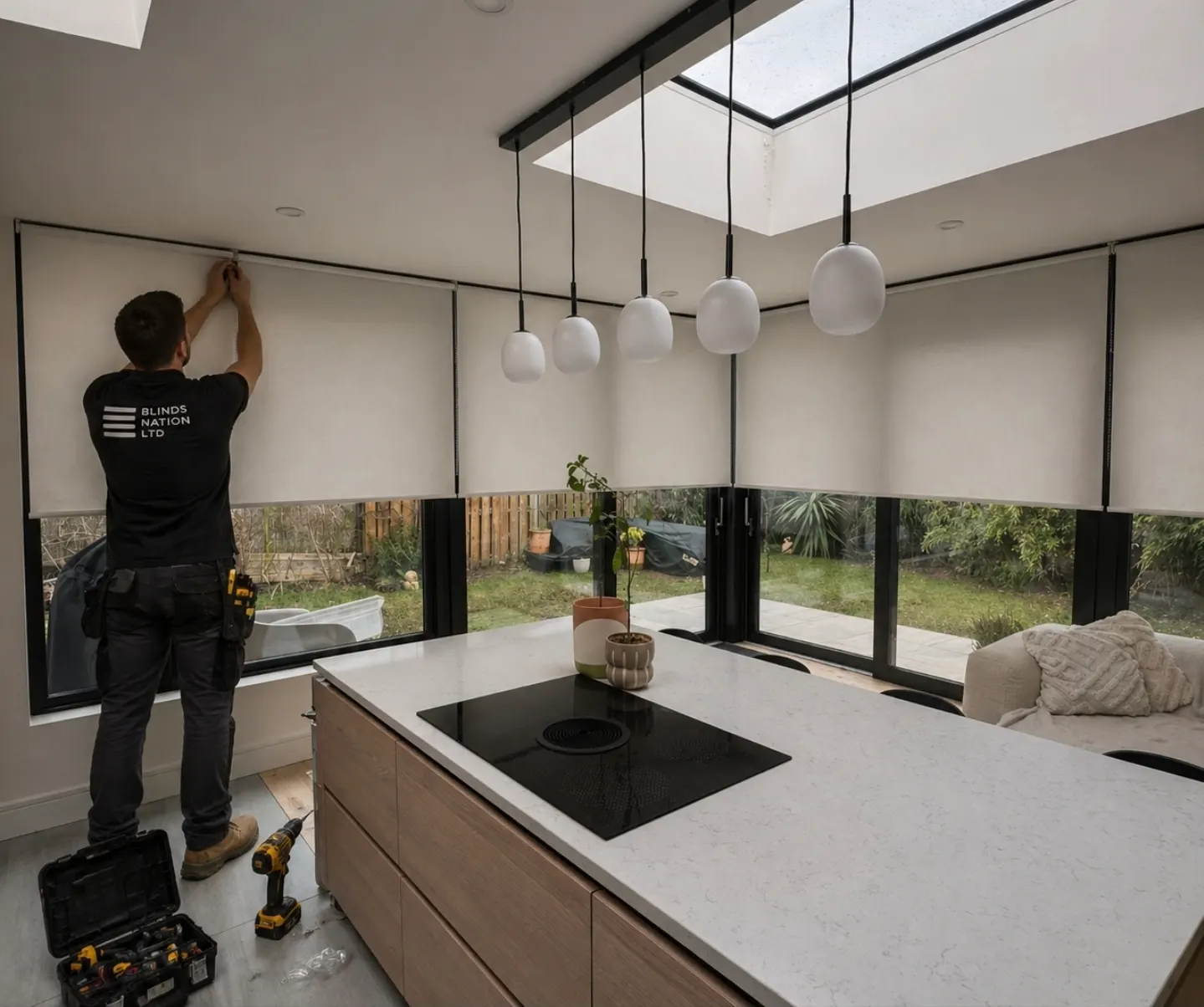 Roller blind fitted at a window – Perry Barr Blinds
