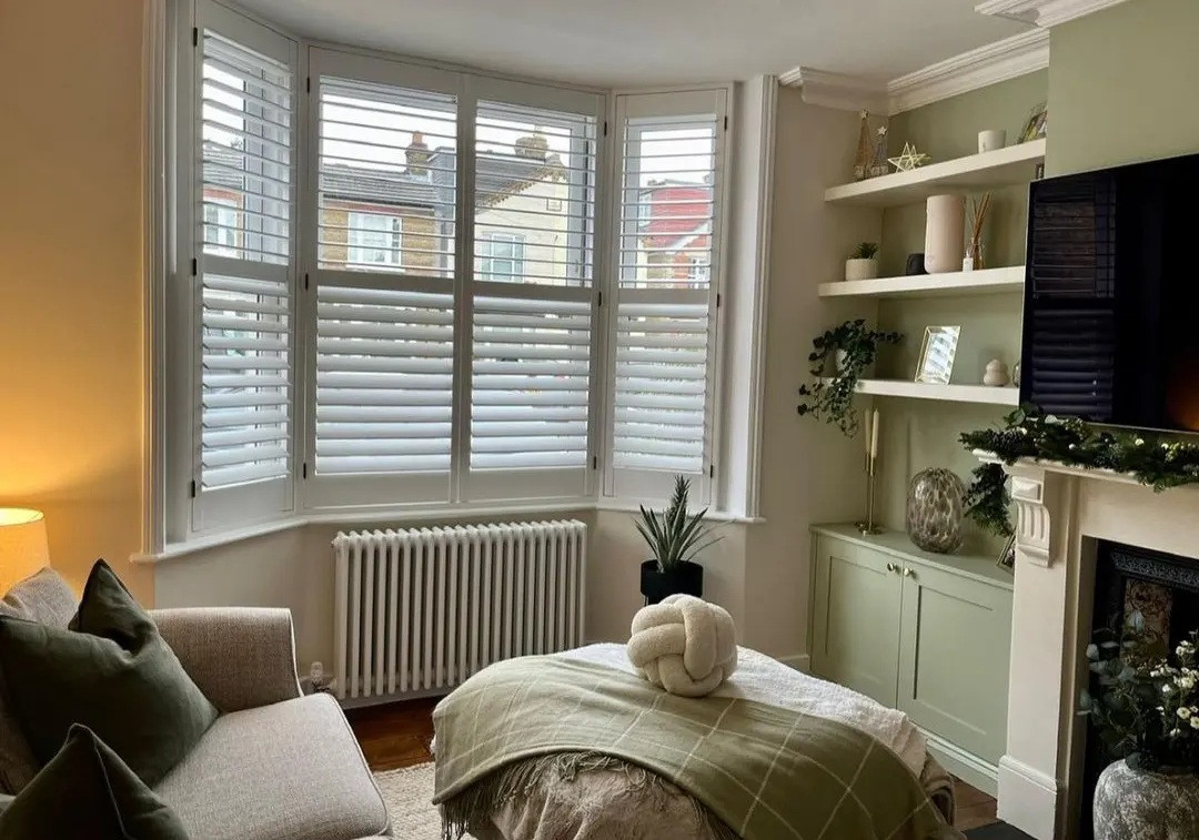 Plantation shutters with adjustable louvres – Perry Barr Blinds