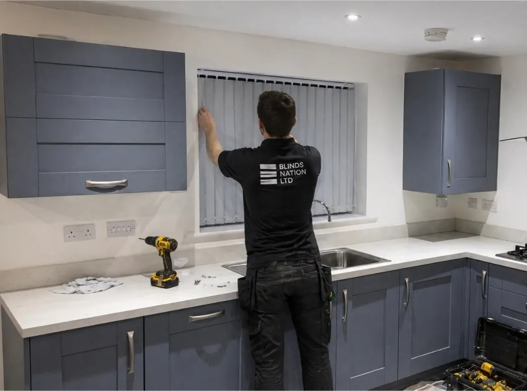 Vertical blinds on a wide window – Perry Barr Blinds